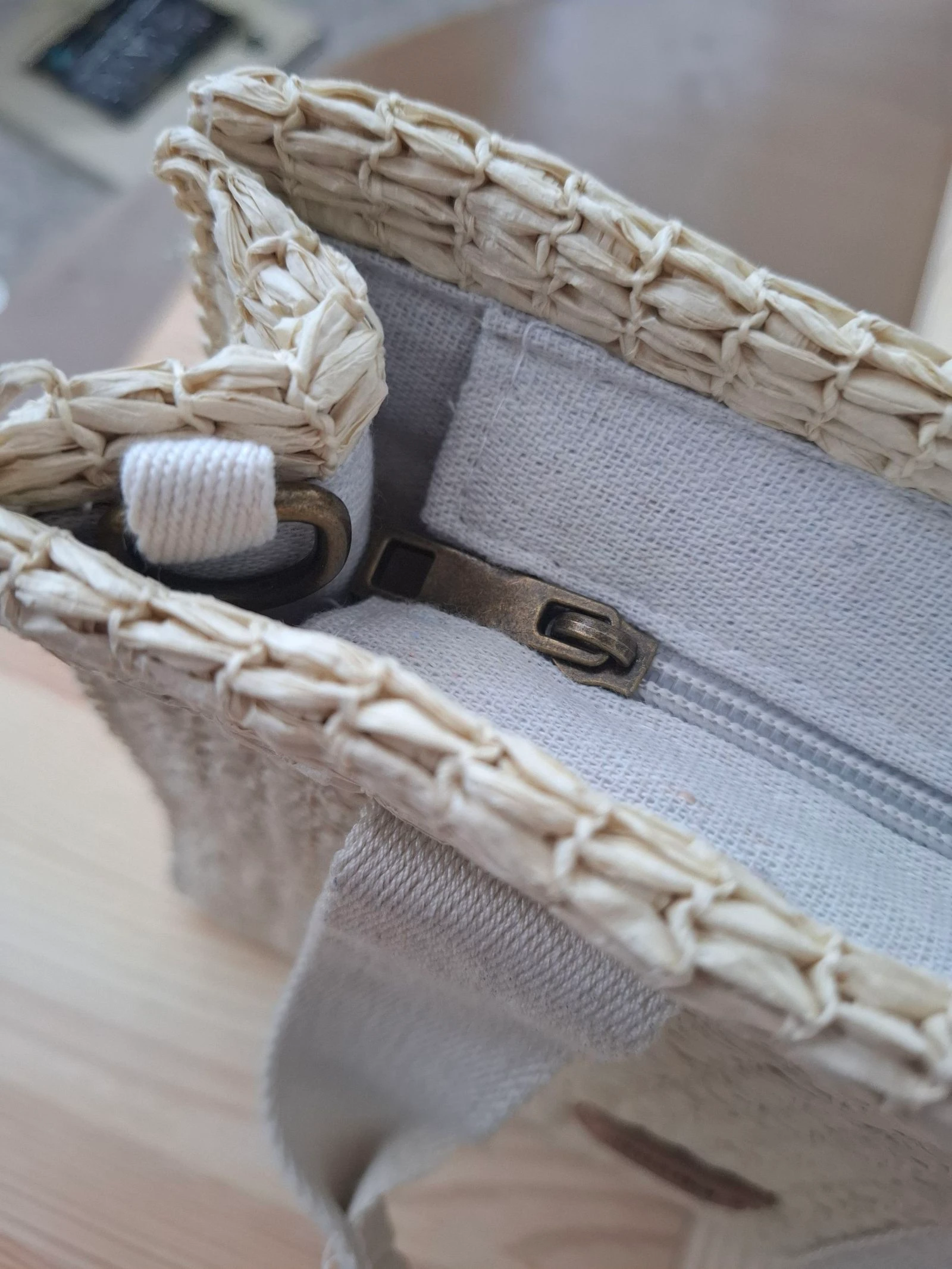 🤎 Sac à main bandoulière effet paille / jute – bohème chic – neuf – photo 7